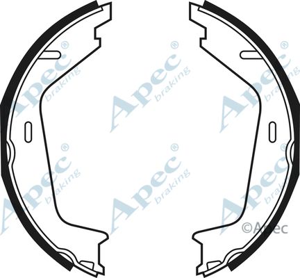 APEC BRAKING Piduriklotside komplekt,seisupidur SHU798